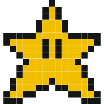 Pixel Art étoile Mario