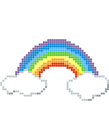 Pixel Art Arc En Ciel