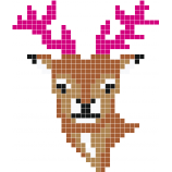 pink antler deer