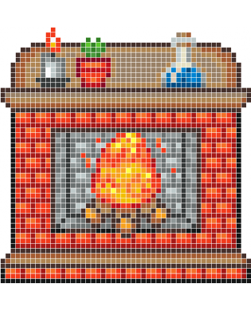 Cozy Fireplace 1.2.6 - Original Pixel Art By Avalin