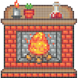 Cozy Fireplace (Red Potion) 1.2.53 - Original Pixel Art